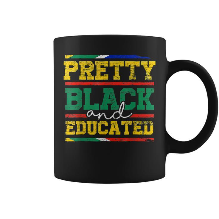 Pretty Black And Educated Black History Blm Melanin Pride  Coffee Mug