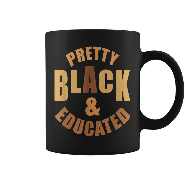 Pretty Black And Educated Black History Month Melanin  V2 Coffee Mug
