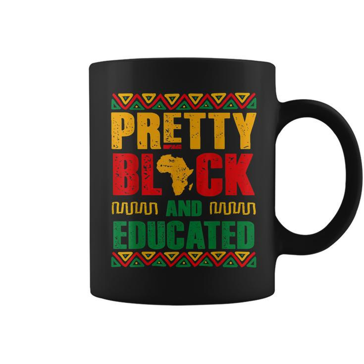 Pretty Black And Educated Women African Map Black History  Coffee Mug