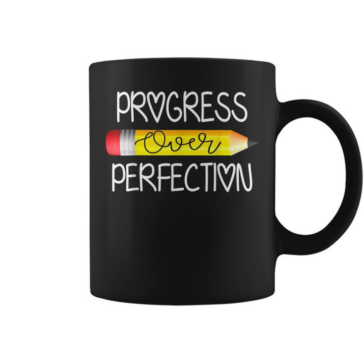 Progress Over Perfection Sped Educator Teacher Back School  Coffee Mug