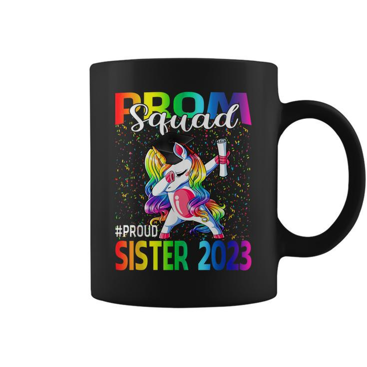 Prom Squad Proud Sister Class Of 2023 Unicorn Coffee Mug