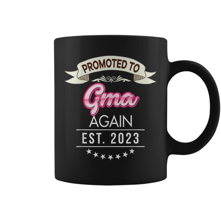 Promoted To Gma Again Est 2023 New Mom Dad Mother Father  Coffee Mug