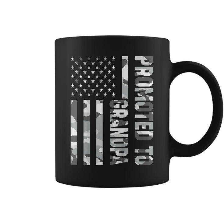 Promoted To Grandpa American Flag Camo Fathers Day Shirt Coffee Mug