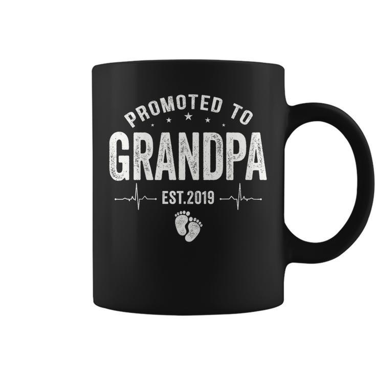 Promoted To Grandpa Est 2019  Gifts Fathers Day Coffee Mug
