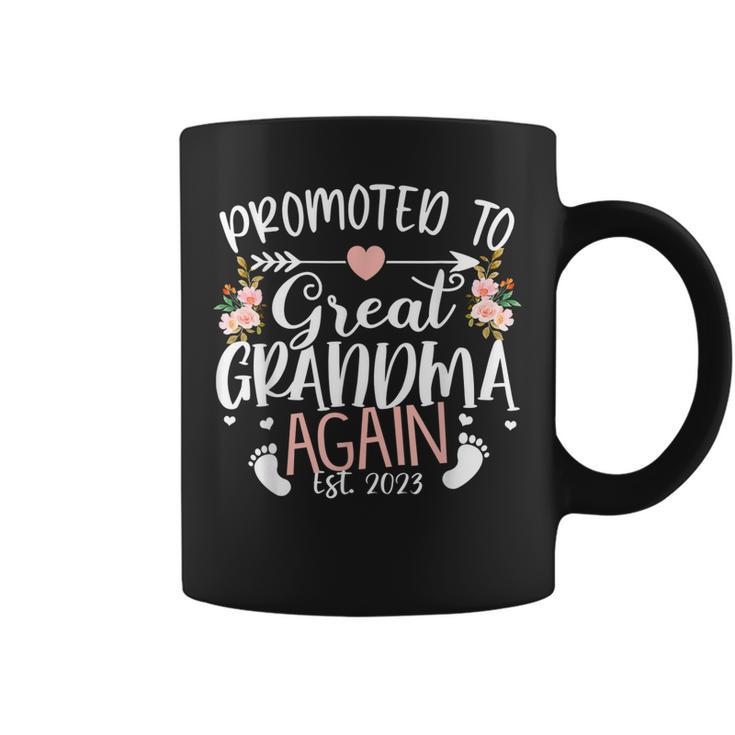 Promoted To Great Grandma Again 2023 Pregnancy Announcement  Coffee Mug