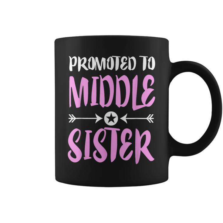 Promoted To Middle Sister Older Sister Gift Mothers Day Coffee Mug