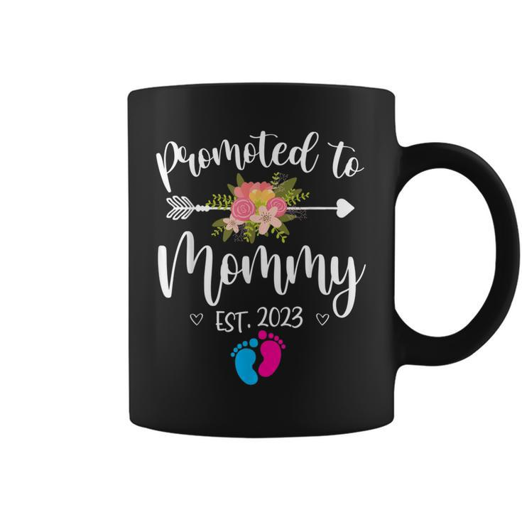 Promoted To Mommy Est 2023 Mom Pregnancy Announcement  Coffee Mug
