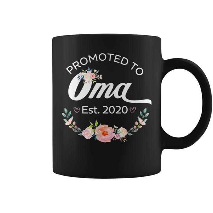 Promoted To Oma Est 2020 First Time Grandma Floral Coffee Mug