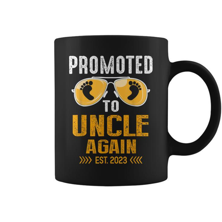 Promoted To Uncle Again 2023 Soon To Be Dad Again Gift For Mens Coffee Mug