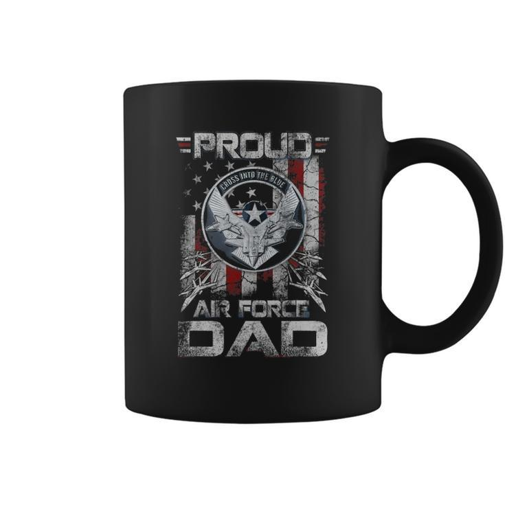 Proud Air Force Dad  Military Family Fathers Day Coffee Mug