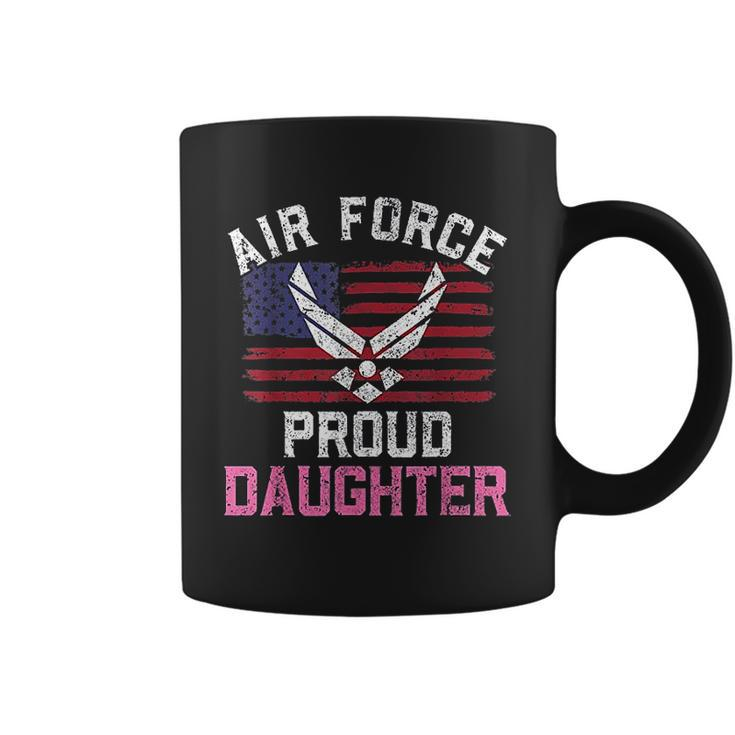 Proud Air Force Daughter American Flag Veteran Gift Coffee Mug
