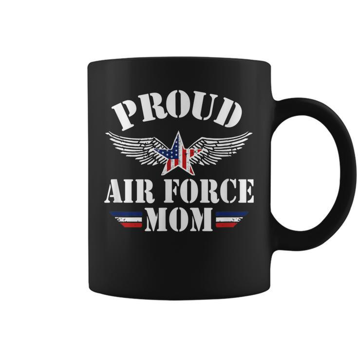 Proud Air Force Mom Gift Military Mom Usa Flag Army Mommy  Coffee Mug