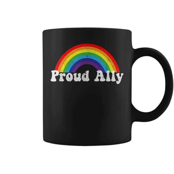 Proud Ally Pride Shirt Gay Lgbt Day Month Parade Rainbow  Coffee Mug