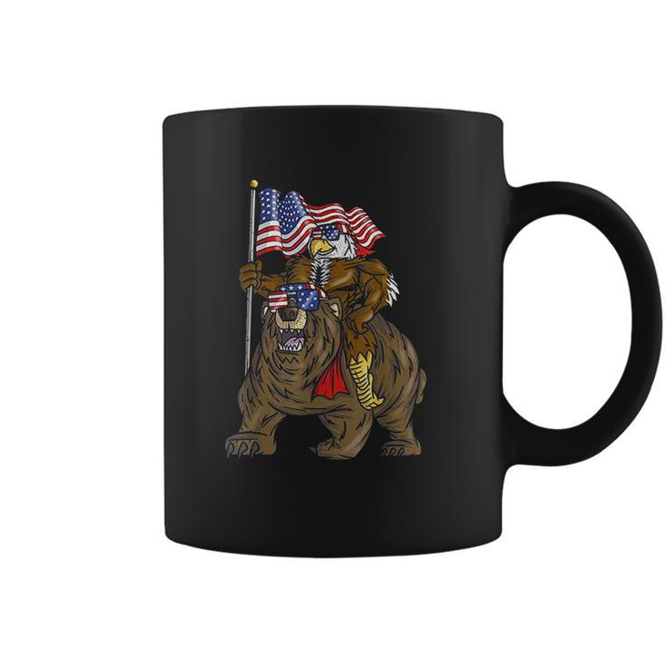 Proud American Bald Eagle Bear 4Th July Flag Christmas Gift Coffee Mug