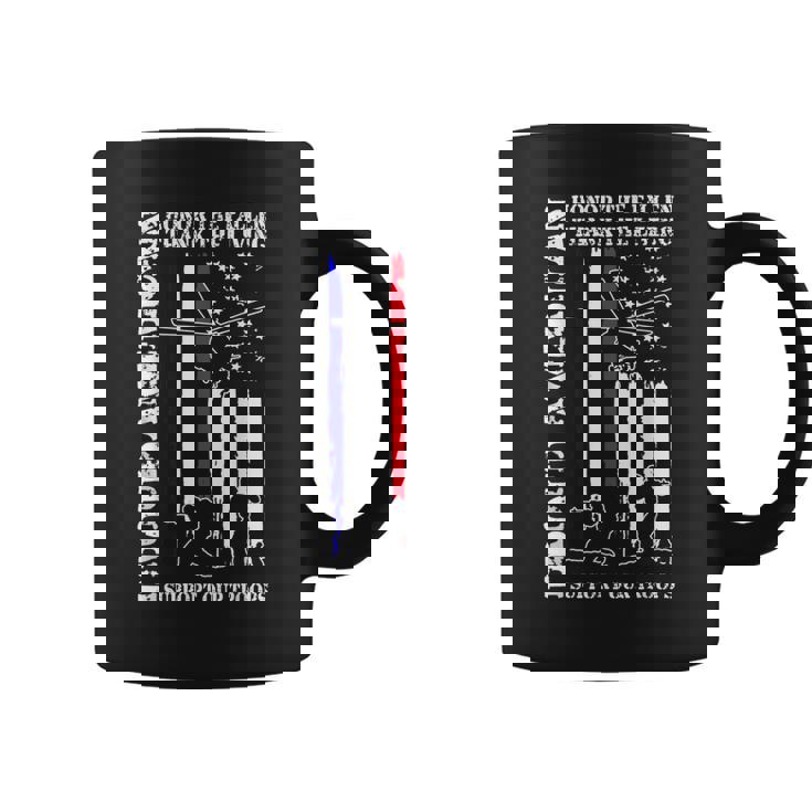 Proud American Honor The Fallen Thank You Veterans Retro Coffee Mug