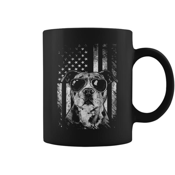 Proud American Pit Bull Dog Funny Pitbull Dad Mom Gifts Coffee Mug