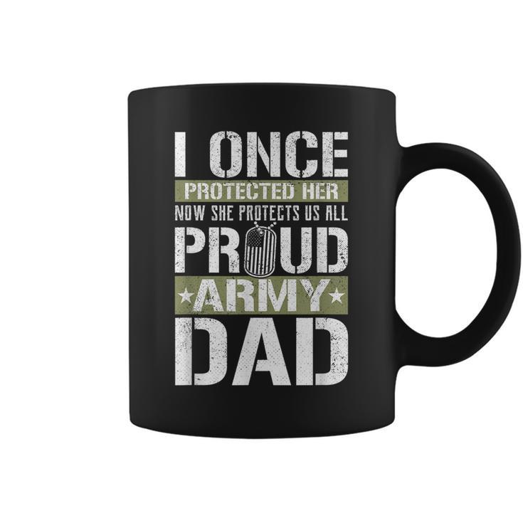 Proud Army Dad Support Military Daughter  Coffee Mug