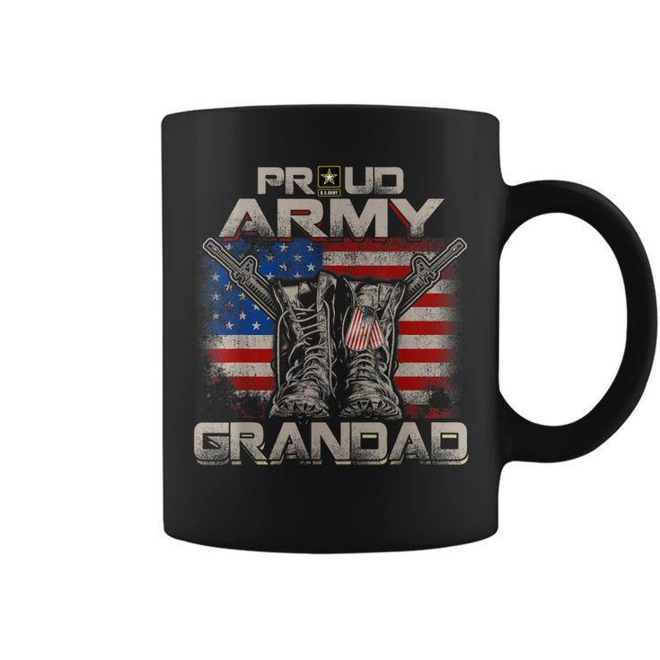 Proud Army Grandad America Flag Us Military Pride Coffee Mug