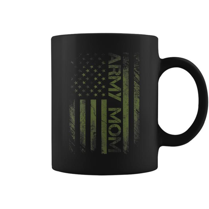 Proud Army Mom Funny Pride Military Mother American Flag   Gift For Womens Coffee Mug