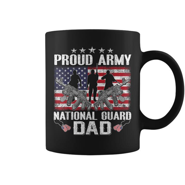 Proud Army National Guard Dad Usa Flag Military For 4Th July Coffee Mug