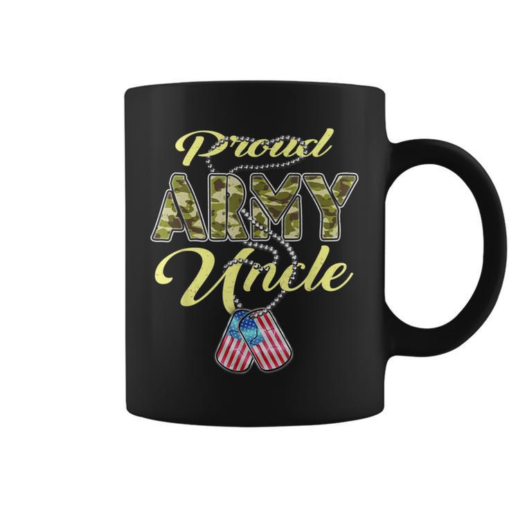 Proud Army Uncle Camo Us Flag Dog Tag Military Family Gifts Gift For Mens Coffee Mug