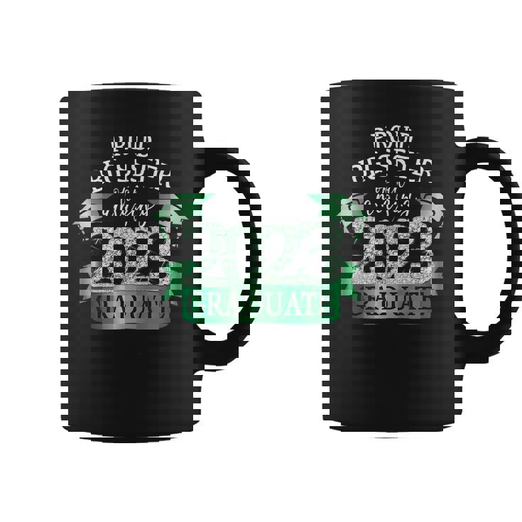 Proud Big Sister I 2023 Graduate Black Green Outfit Coffee Mug