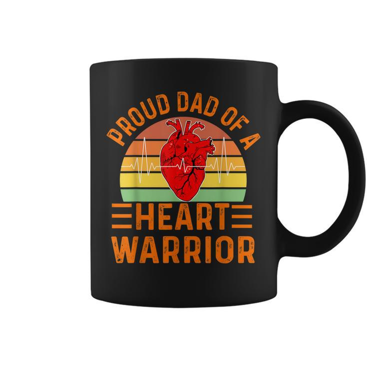Proud Dad Of A Heart Warrior Heart Attack Survivor Vintage  Coffee Mug