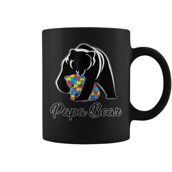 Proud Dad Papa Bear Autism Awareness Autism Matching Family Coffee Mug