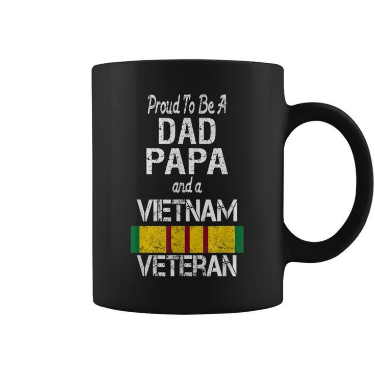 Proud Dad Papa Vietnam Veteran  Vintage Vet  Coffee Mug