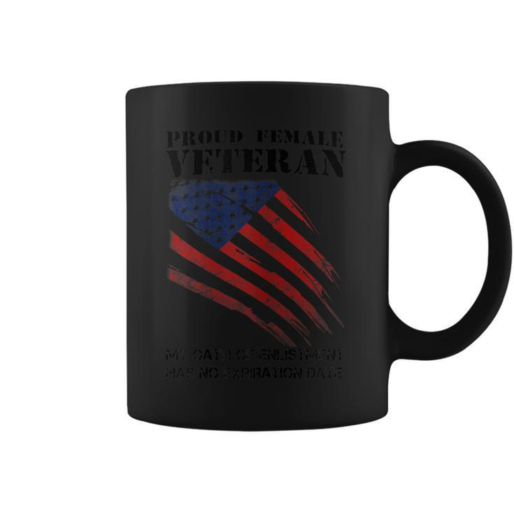 Proud Female Veteran Tees Gift For Independence Day Coffee Mug