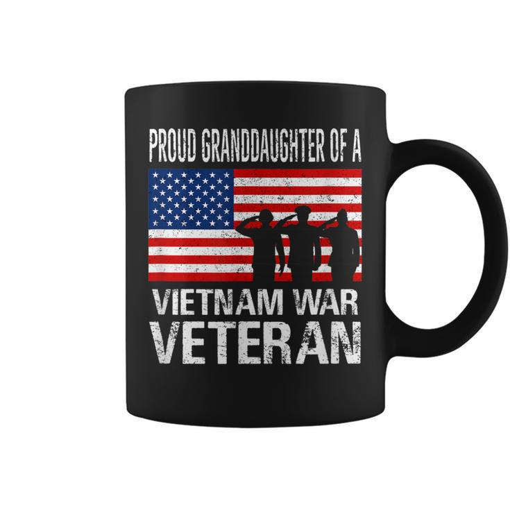 Proud Granddaughter Vietnam War Veteran Matching Grandfather  Coffee Mug