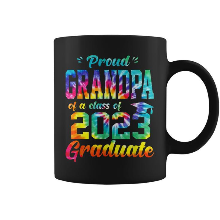Proud Grandpa Of A Class Of 2023 Graduate Tie Dye Coffee Mug