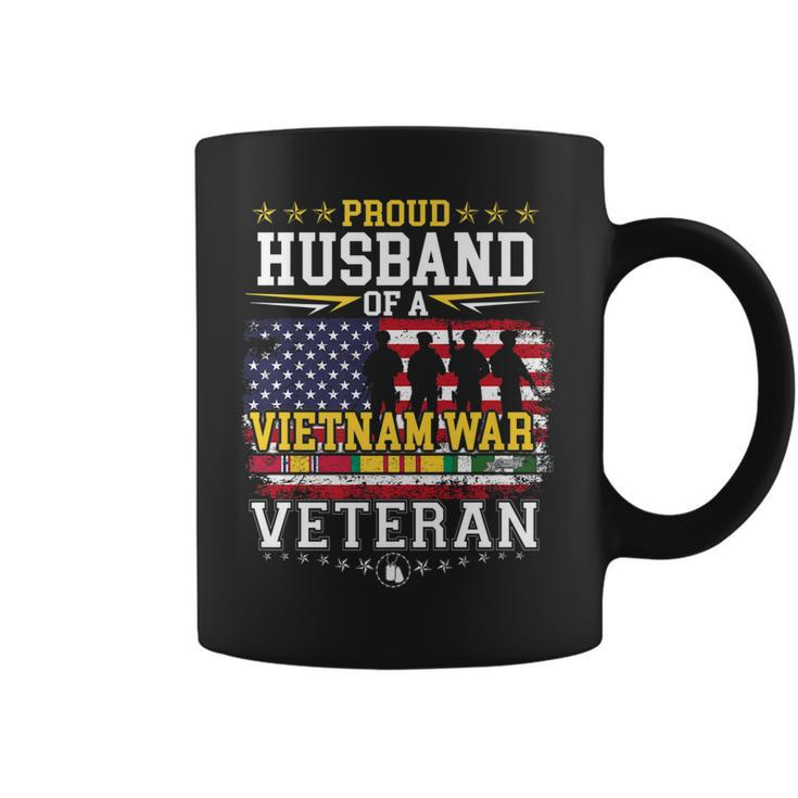 Proud Husband Vietnam War Veteran Matching With Wife   Coffee Mug