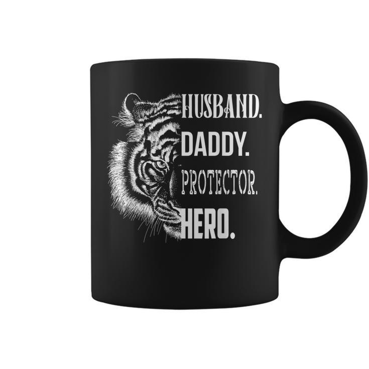 Proud Lion Cat Dad Best Father Husband Daddy Protector Hero Gift For Mens Coffee Mug