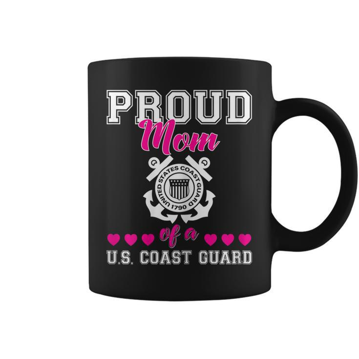 Proud Mom Of A Us Coast Guard Military Family 4Th Of July Gift For Womens Coffee Mug