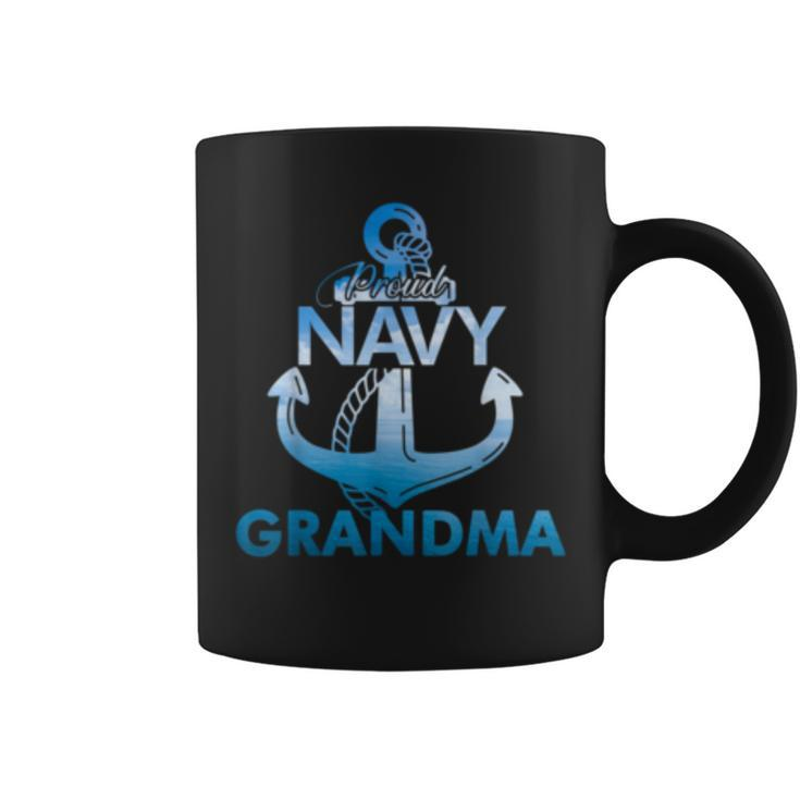 Proud Navy Grandma Gift Lover  Veterans Day  Coffee Mug