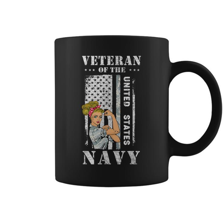Proud Navy Women US Military Veteran Veterans Day  Coffee Mug