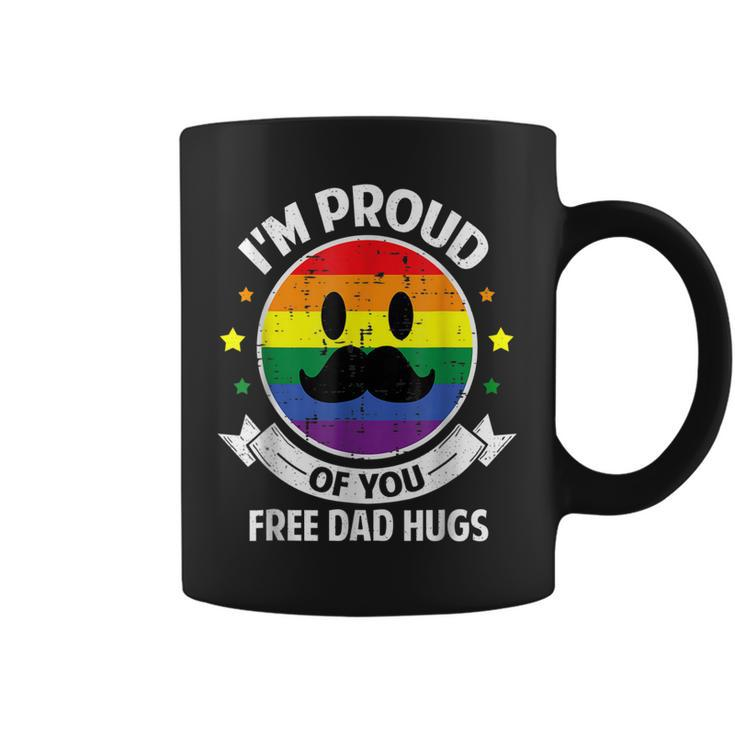 Proud Of You Free Dad Hugs Funny Gay Pride Ally Lgbt Gift For Mens Coffee Mug
