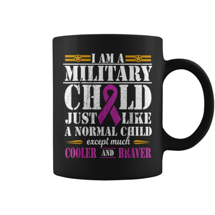 Proud Patriotic Military Brat Military Child Month Purple Up Coffee Mug