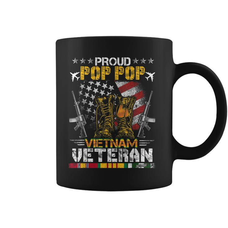 Proud Pop Pop Of Vietnam Veteran Us Flag Gifts Proud Veteran  Coffee Mug