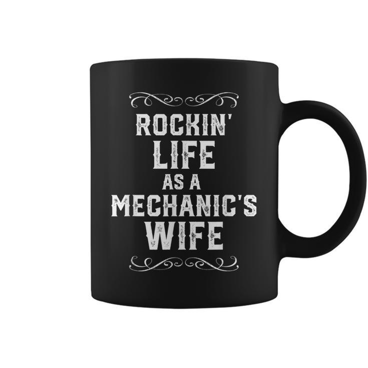 Proud Rockin Life As A Mechanics Wife Coffee Mug