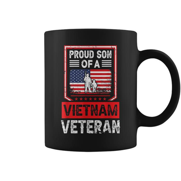 Proud Son Of A Vietnam Veteran Flag Military Veteran Coffee Mug