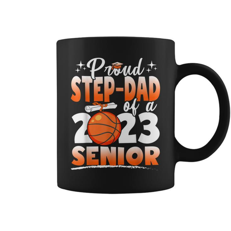 Proud Stepdad Of A 2023 Senior Basketball Graduation Coffee Mug