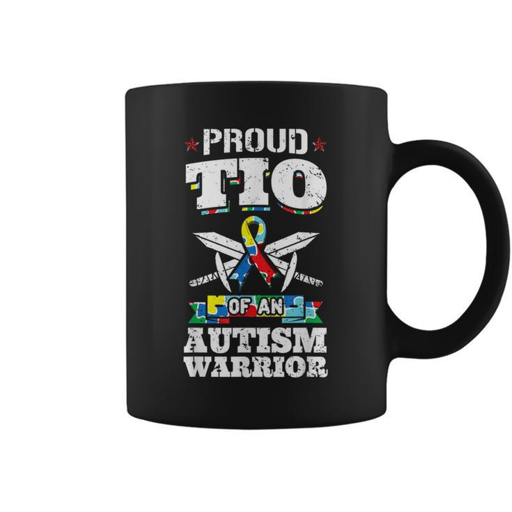 Proud Tio Of An Autism Warrior Awareness Ribbon Uncle Coffee Mug