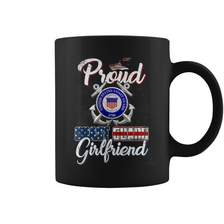 Proud Us Coast Guard Girlfriend Us Military Family Coffee Mug