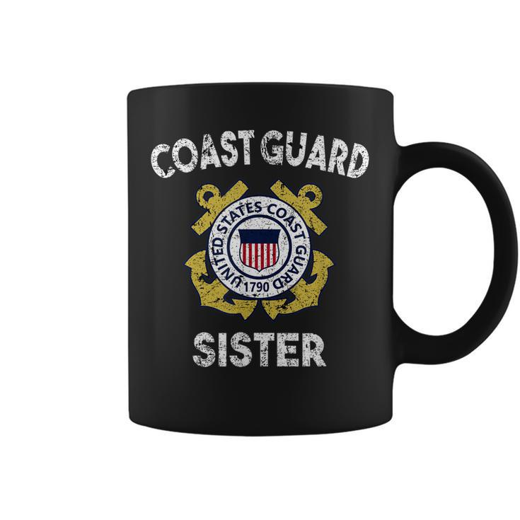 Proud Us Coast Guard Sister  Military Pride T  Coffee Mug