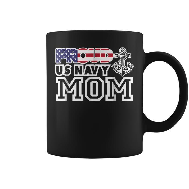 Proud Us Navy Mom  Patriot  Coffee Mug