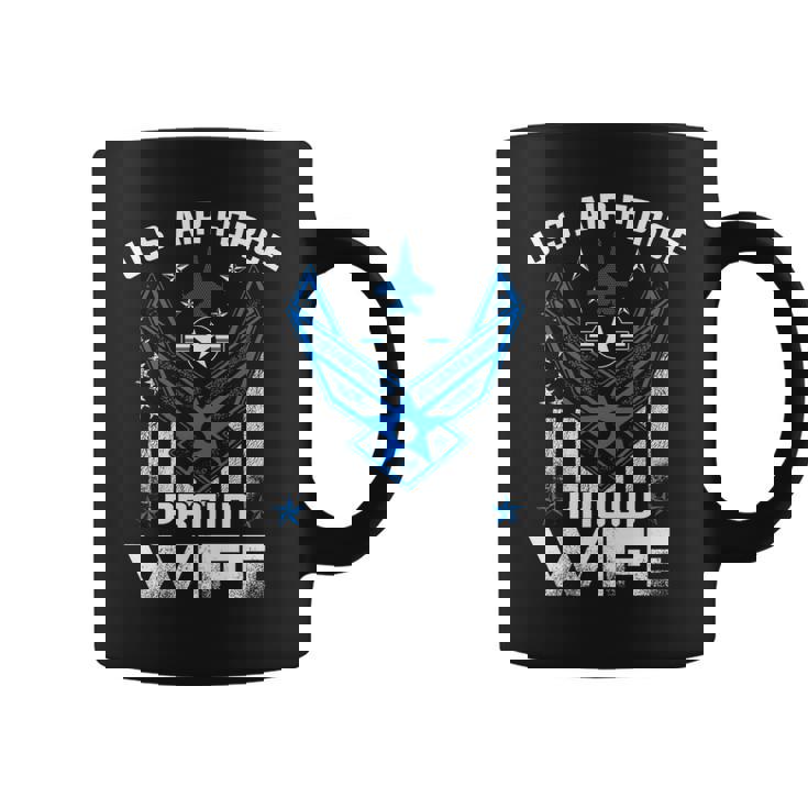 Proud Wife Us Air Force Stars Air Force Family Gift   Coffee Mug
