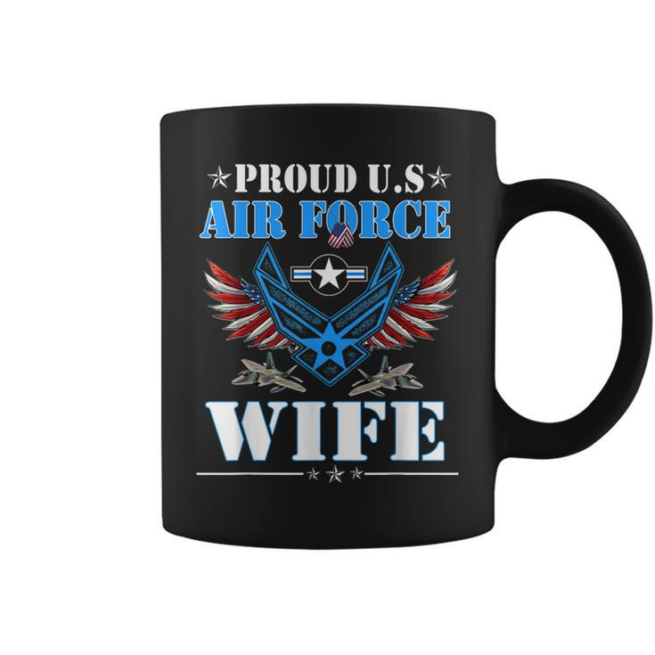 Proud Wife Us Air Force Veteran Day Military Family  Coffee Mug