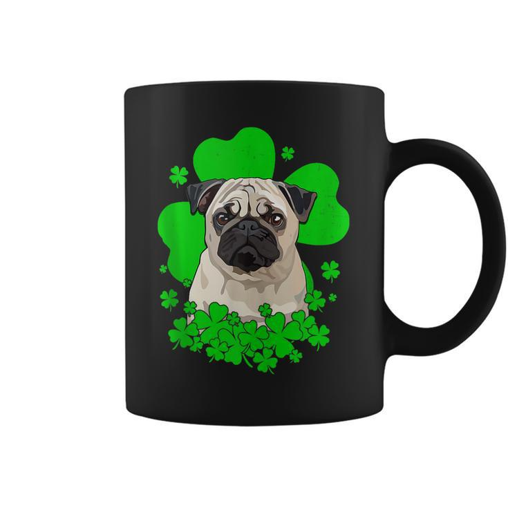Pug St Patricks Day Clovers  Coffee Mug